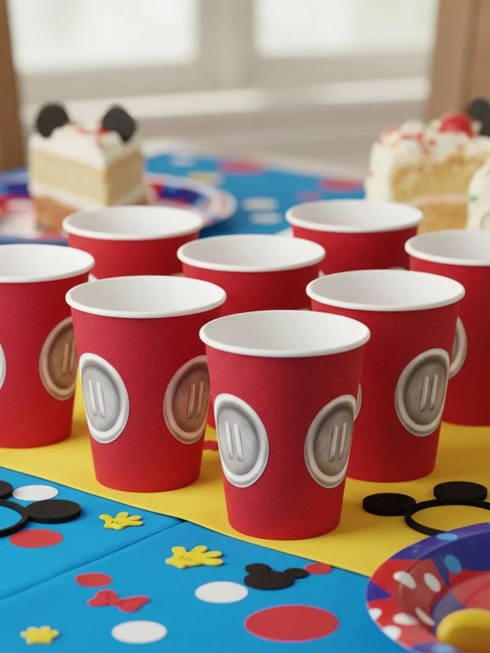 Disney Mickey Mouse Party Cups 9 oz Hallmark Paper Birthday Supplies Pack of 8